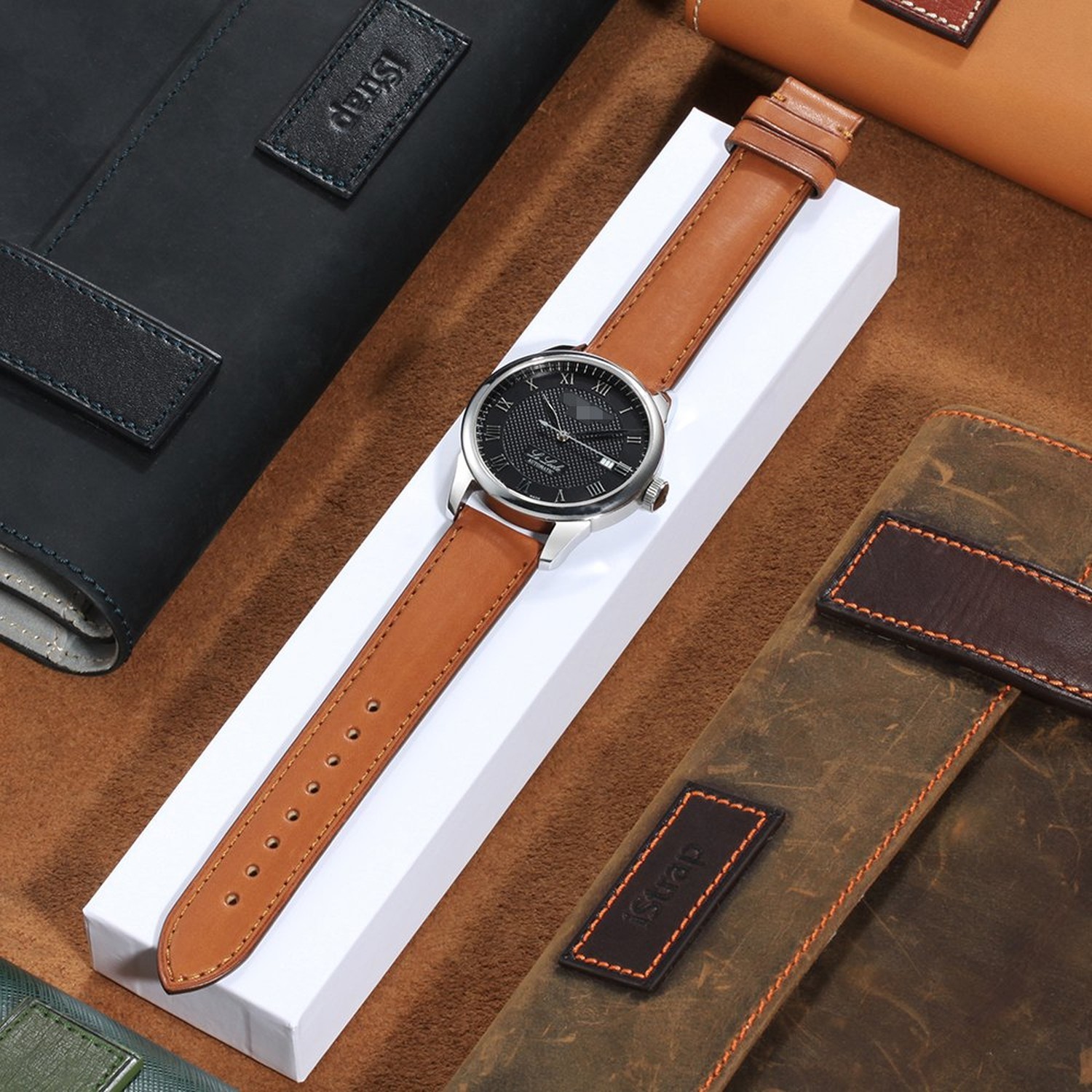 iStrap Quick Release Watch Band – Top Grain Leather Replacement Quickfit Stra…