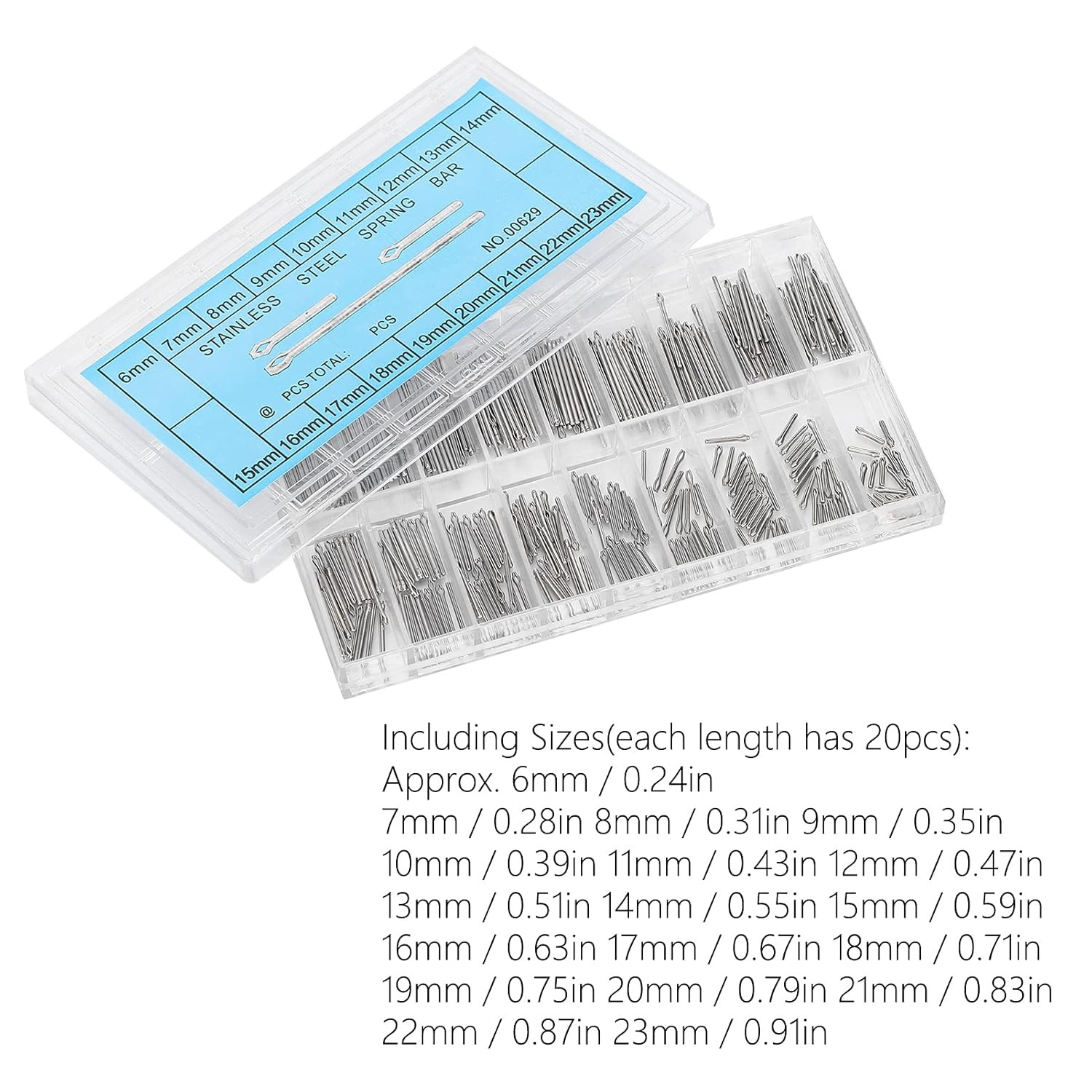 Watch Split Pin, Screws Bar Strap 360Pcs Pins Watchband Link Cotter for Band Spr