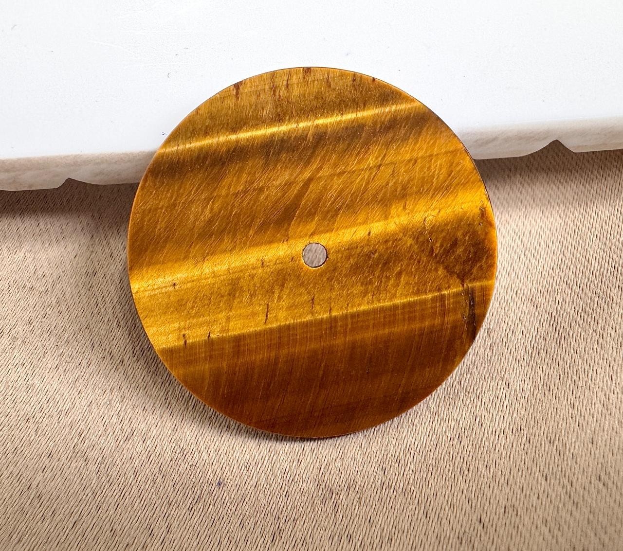 Tiger’s Eye Watch Dial: Polished Gemstone, 31.5 mm Round GMC 343