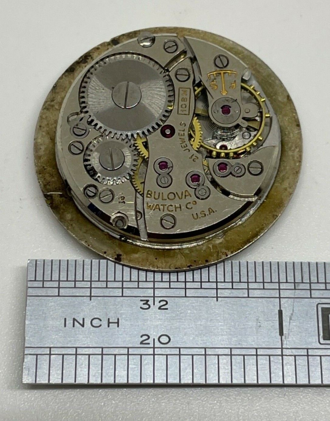BULOVA 10 BM MOVEMENT 21 Jewels Diamond Dial