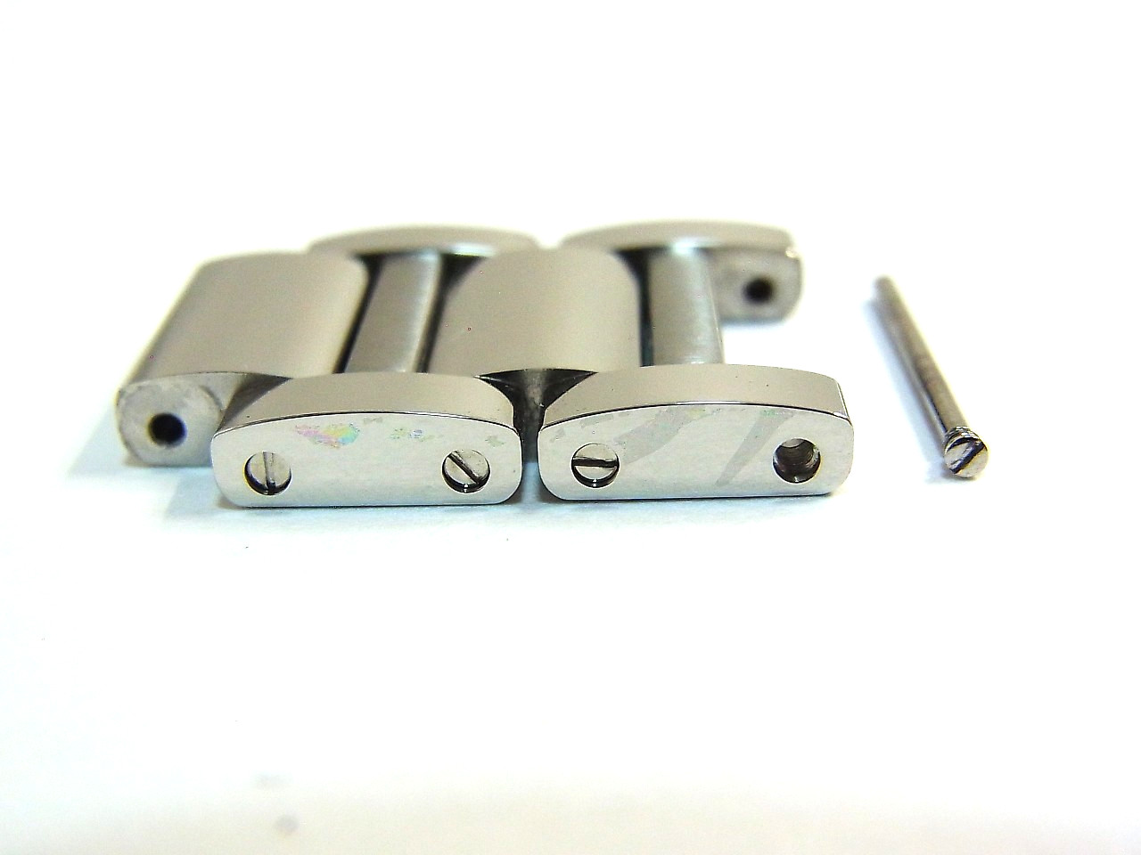 Cartier Tank Must 19mm 4323 WSTA0052 LM Genuine SS Link Watch Band 2pcs set Mint