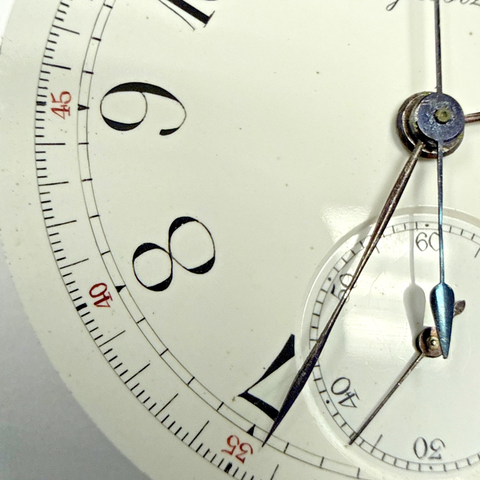 Agassiz Antique 43mm Chronograph Hunter Pocket Watch Movement Swiss Made