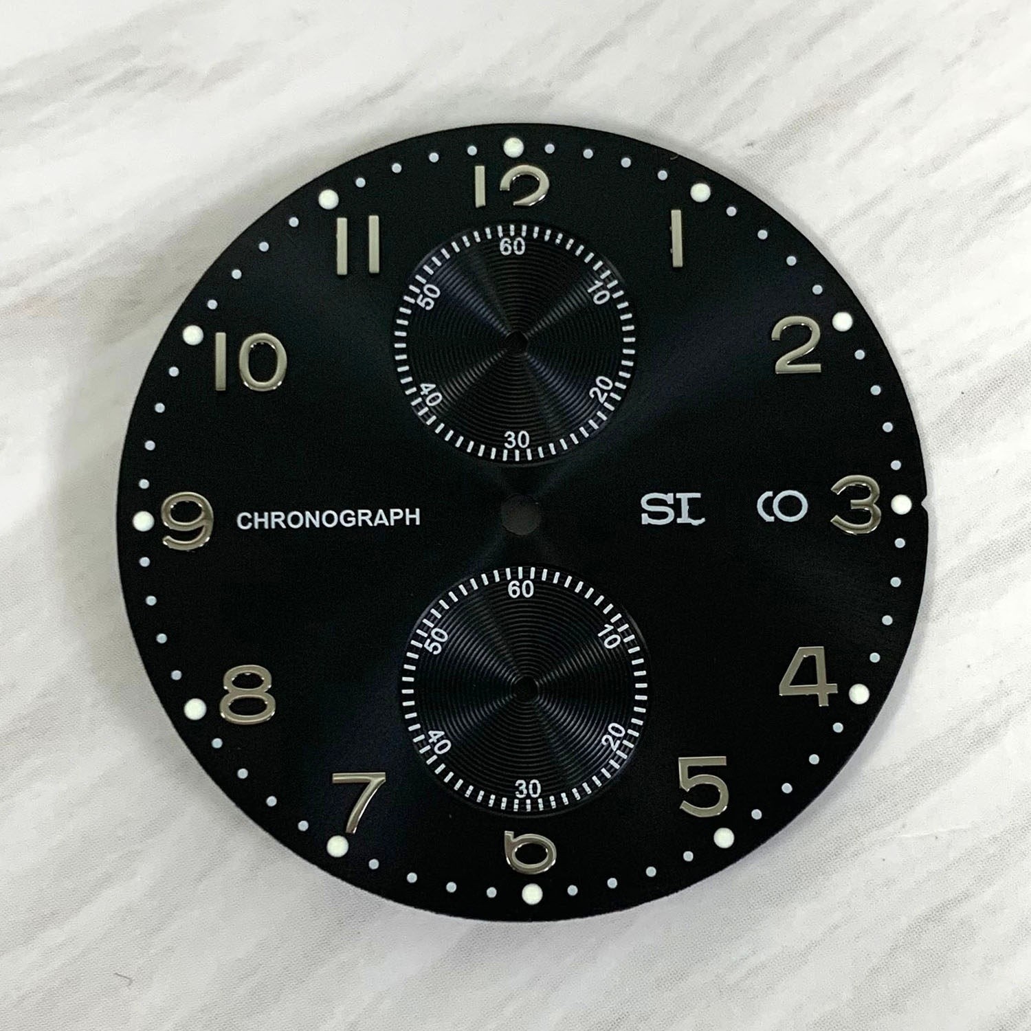 41mm Stainless Watch Case 34.6mm Watch Dial For Vk61 Movement Replacement Parts