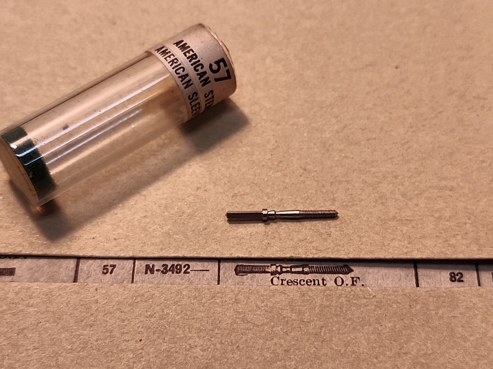 NOS American Pocket Watch Stem For 12s Crescent OF Case N-3492