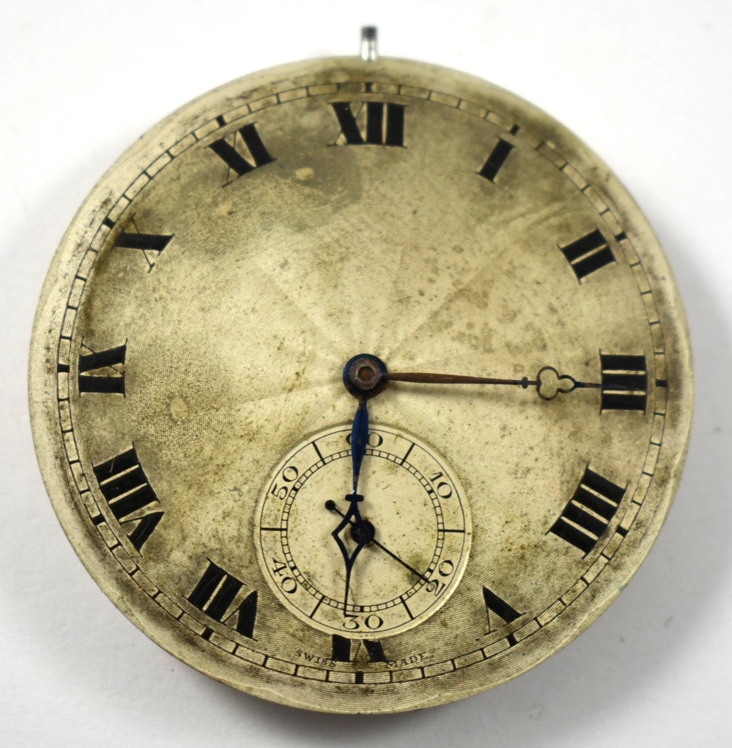 Vintage Unbranded Swiss Made 15J OF Pocket Watch Movement lot.wh