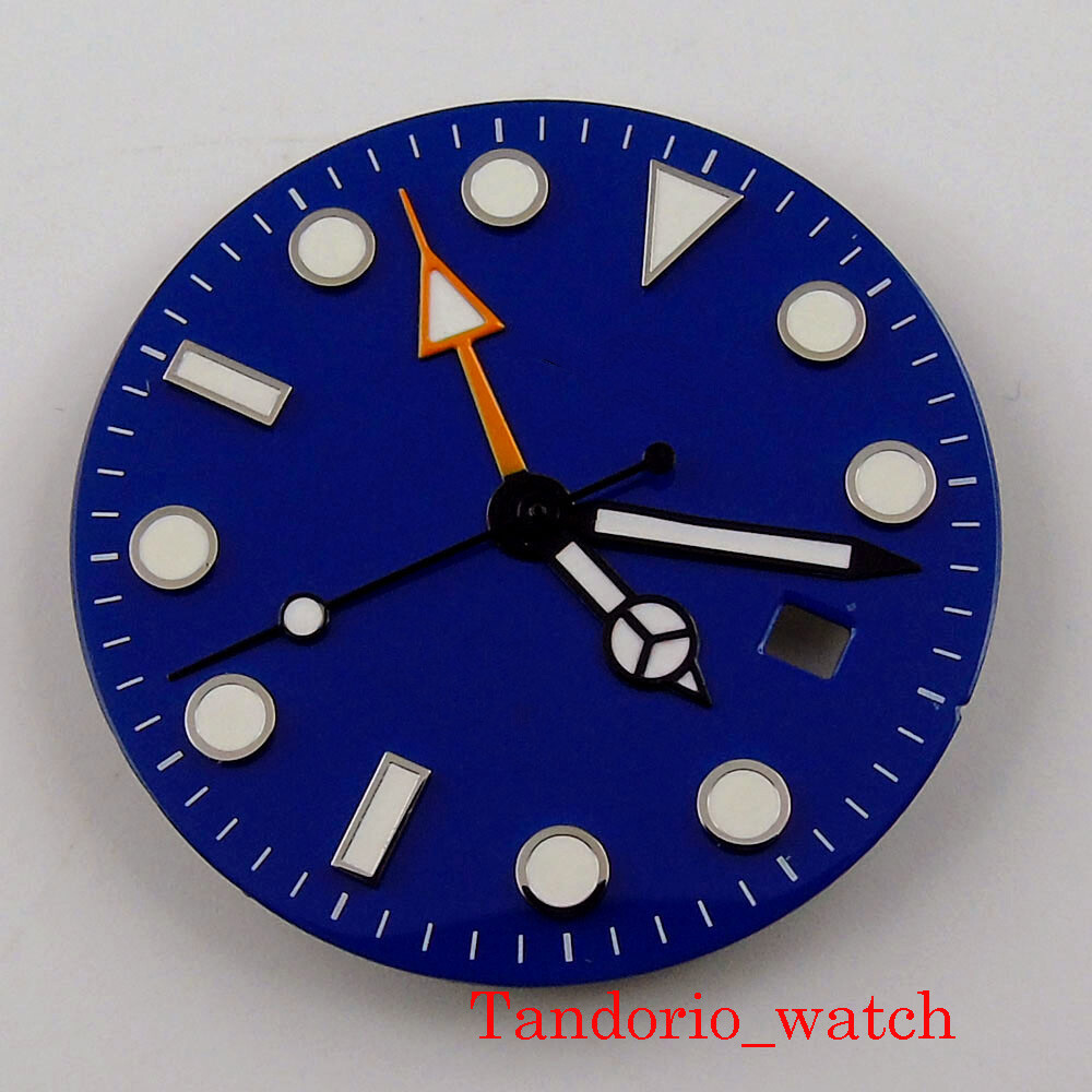 Sterile Watch Dial Hands Fit GMT mingzhu 3804 Automatic Movement Luminous Marks