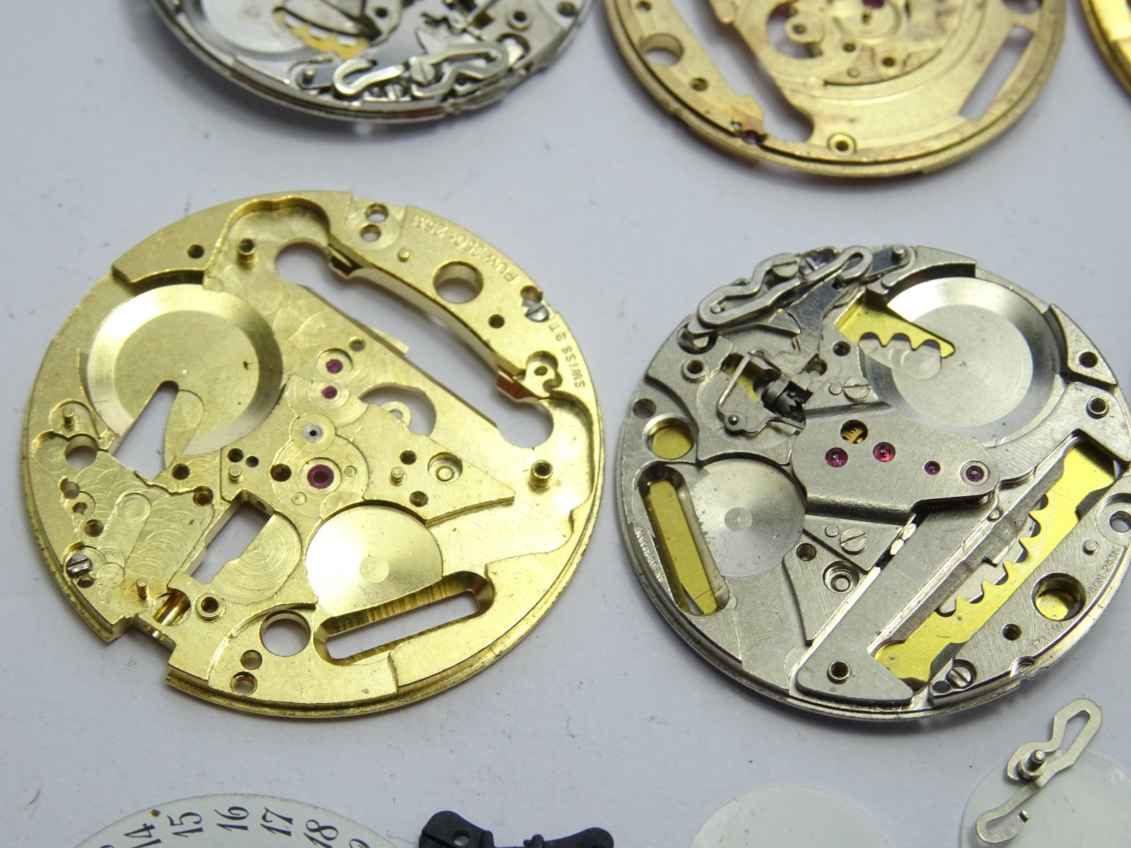 PUW 241 240 243 Watch Movement Spare Parts Stem Horology Watchmaker Date Wheel