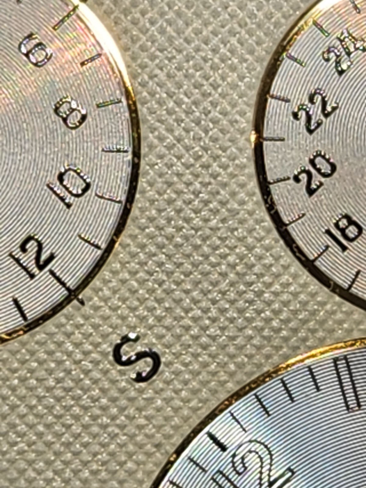 Rare Breitling World Timer Watch Dial NOS Ref 80480 Cream silver Waffle