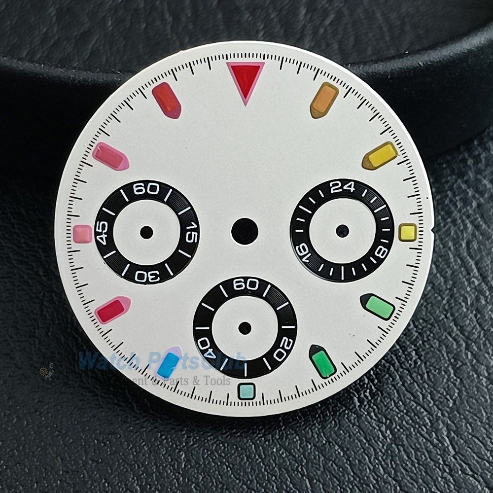 Green Luminous VK63 Dial 29.5mm Panda Dial For VK63 Movement-Watch Parts