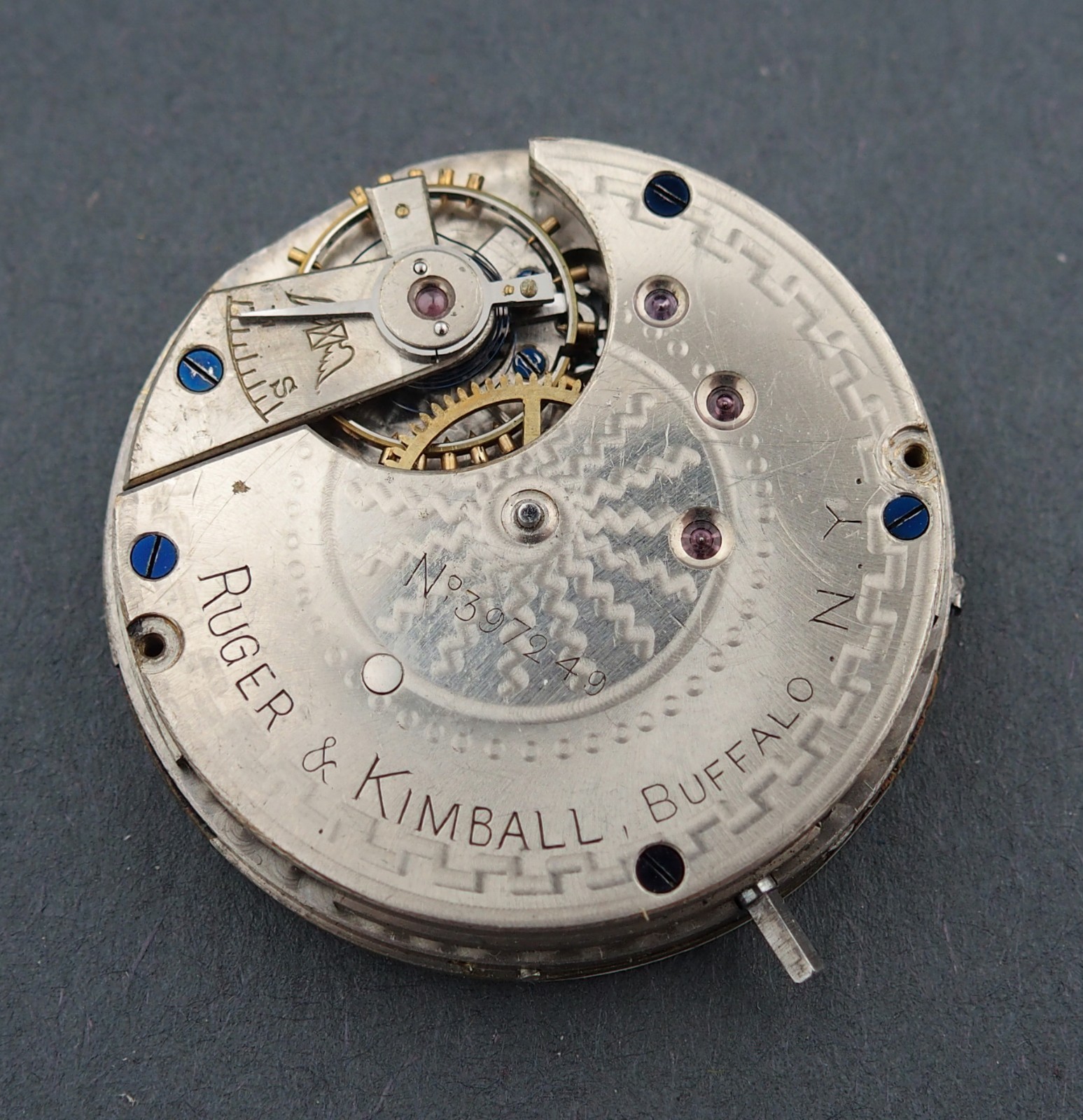 Longines Ruger & Kimball Buffalo NY Private Label Pocket Watch Movement #F245