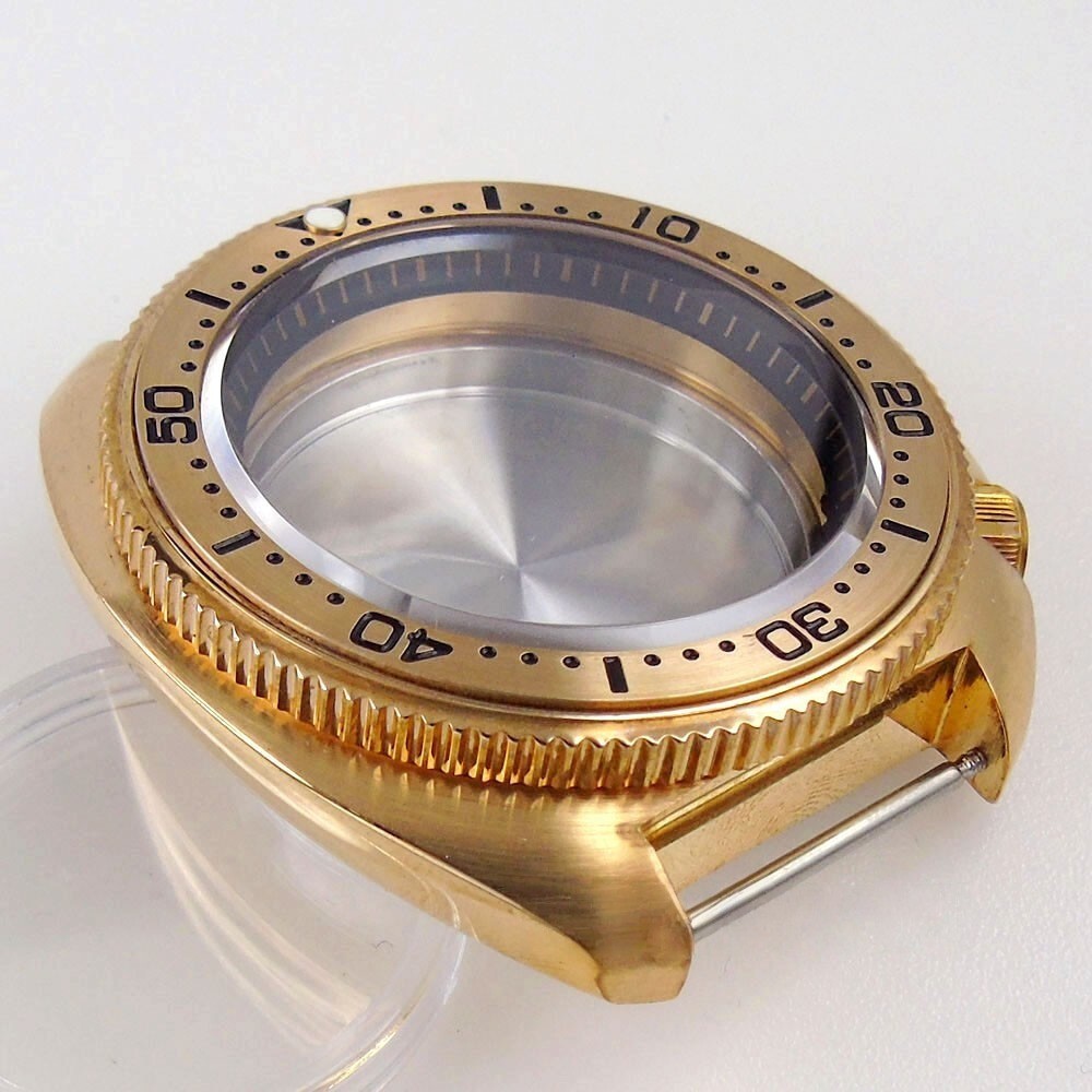 44MM Fit NH34 NH35A NH36A Automatic Solid Bronze Men’s Watch Case Sapphire Glass
