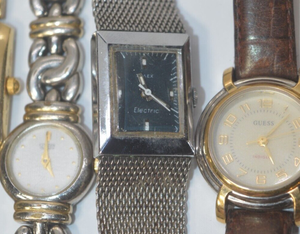 JOB lot of 10 watch’s vintage As Is SEIKO**CITIZEN**TIMEX**GUESS etc. Dont run