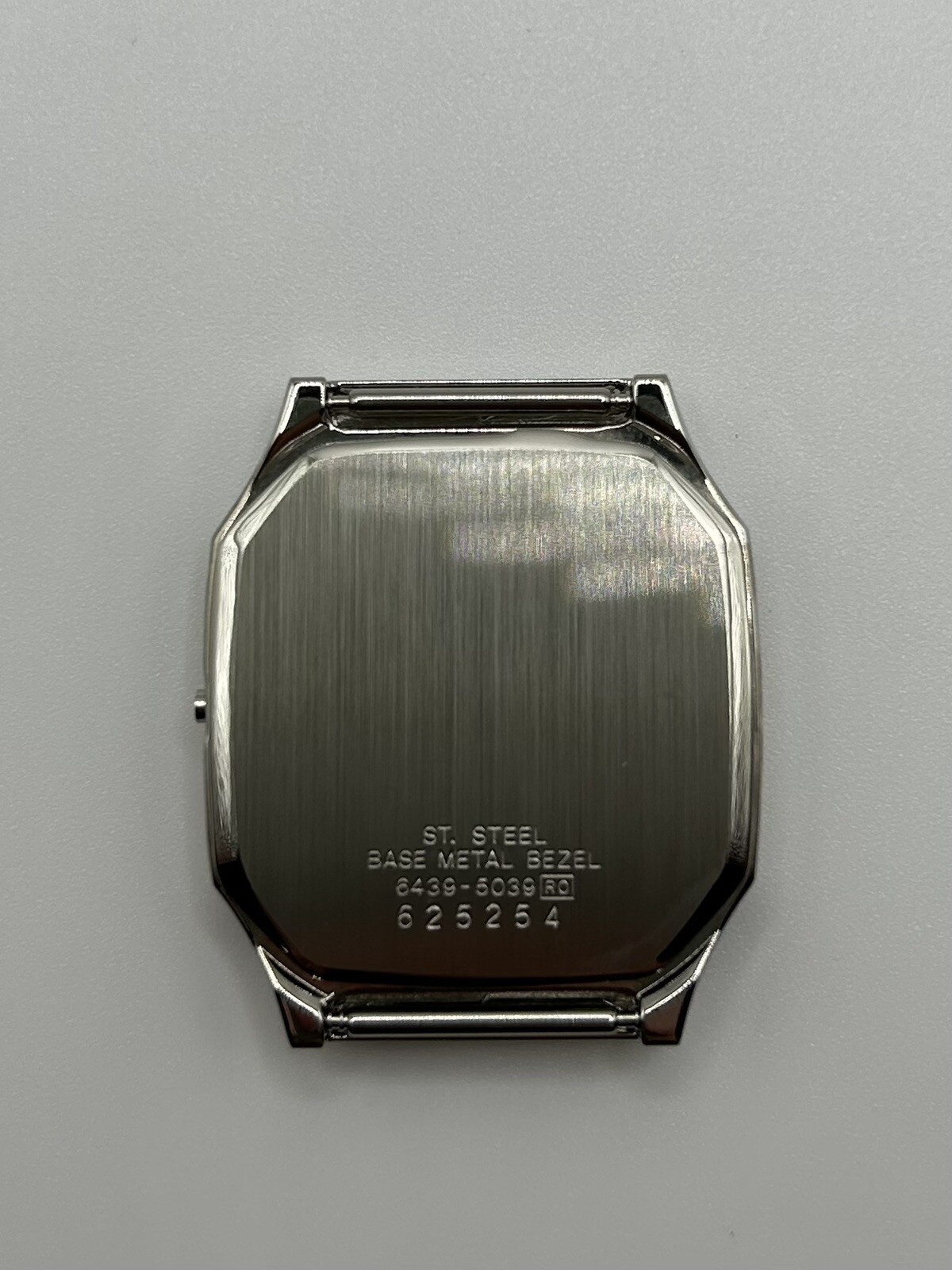NOS Genuine Seiko Quartz 6439-5039 T/T S/S Yellow Bezel Complete Case For Part