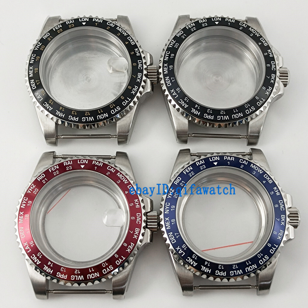 40mm Watch Case Titanium Bezel Sapphire Fit NH34 NH35 NH36 ETA 2824 MIYOTA 8215