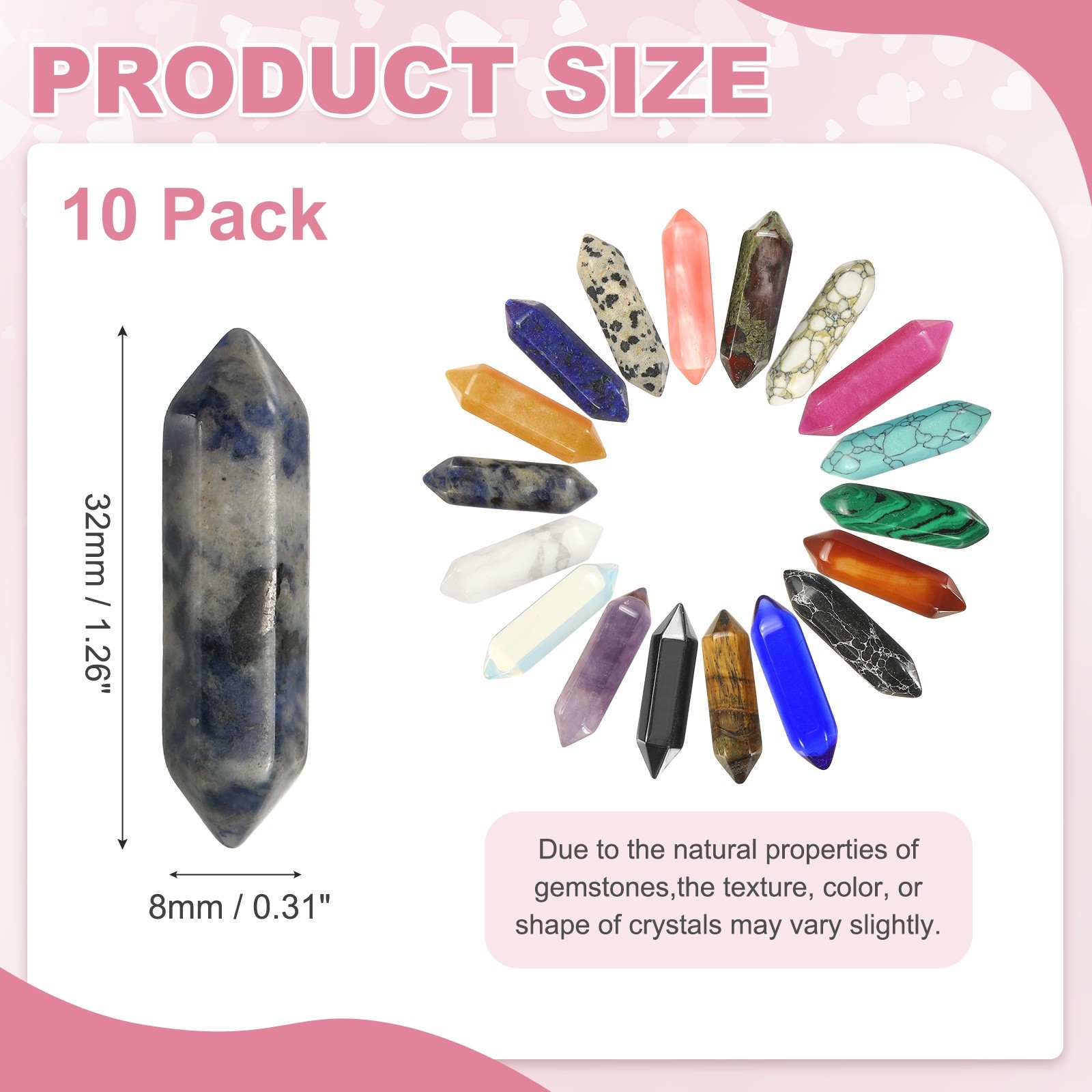 10 Pack Blue Agate Quartz Crystals, Polished Crystals Bulk
