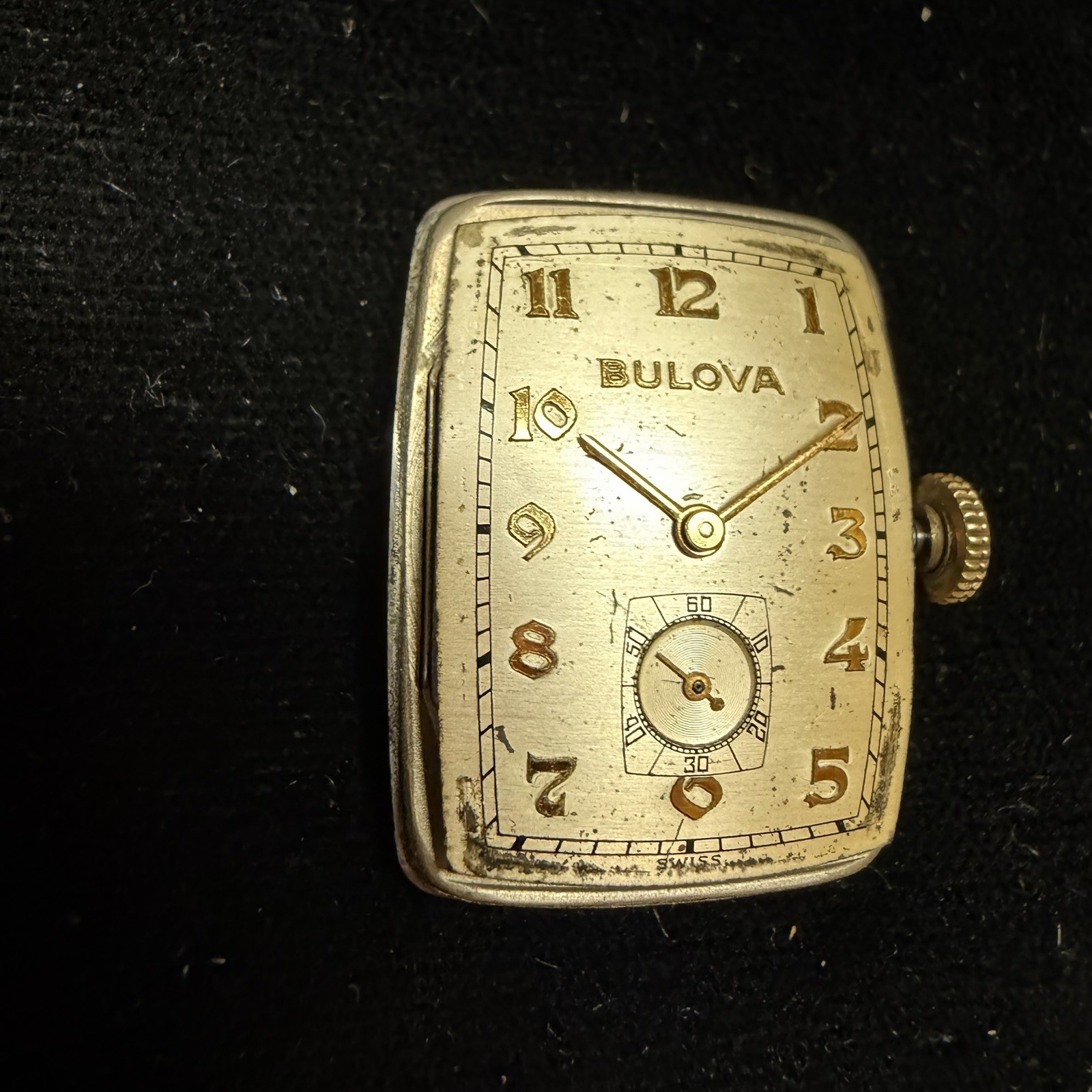 BULOVA CAL. 8AH 17j WRIST WATCH MOVEMENT FOR PARTS OR REPAIR