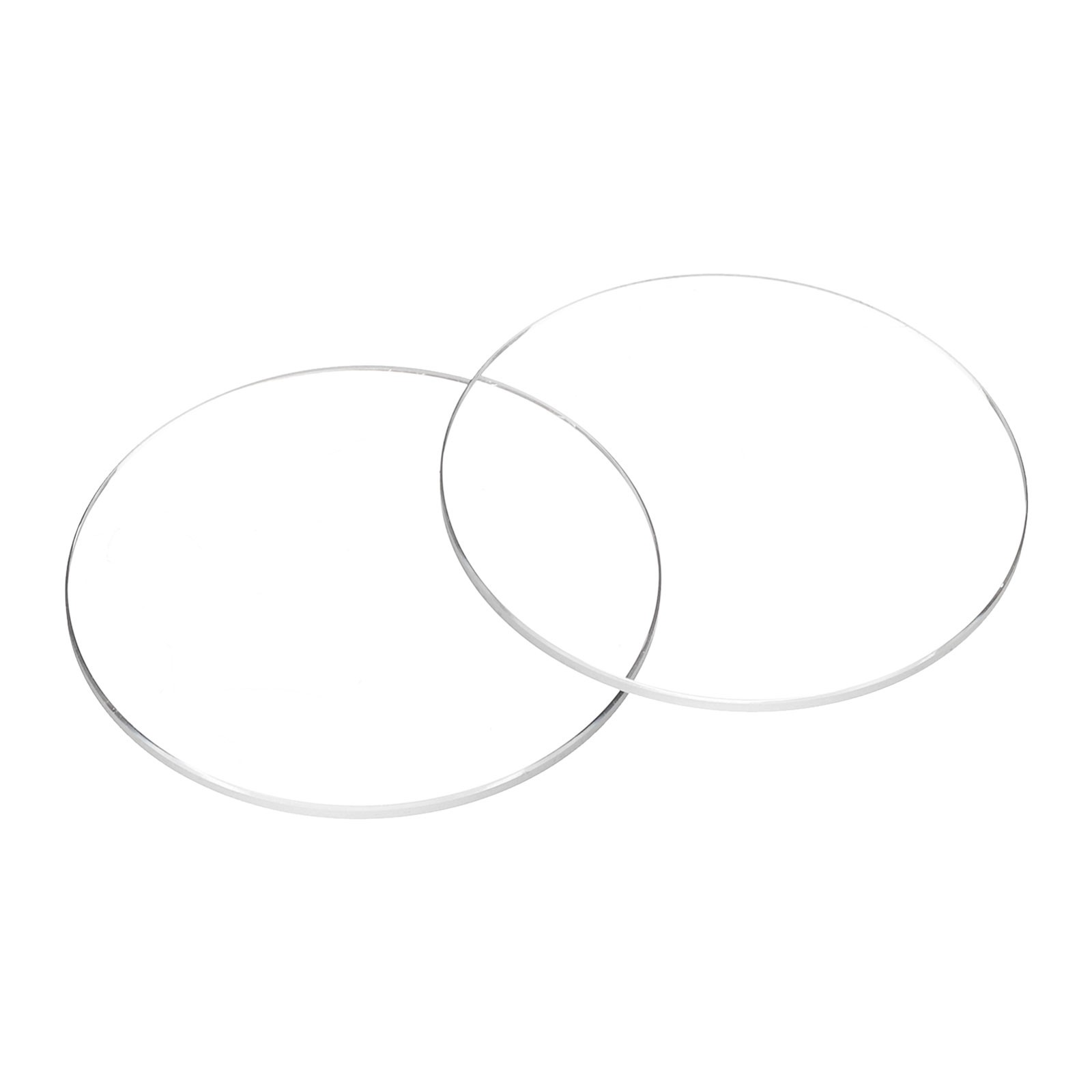 2pcs Watch Crystal Glass Lens 36.5mm x 1.0mm Beveled Edge Flat Glass Crystals