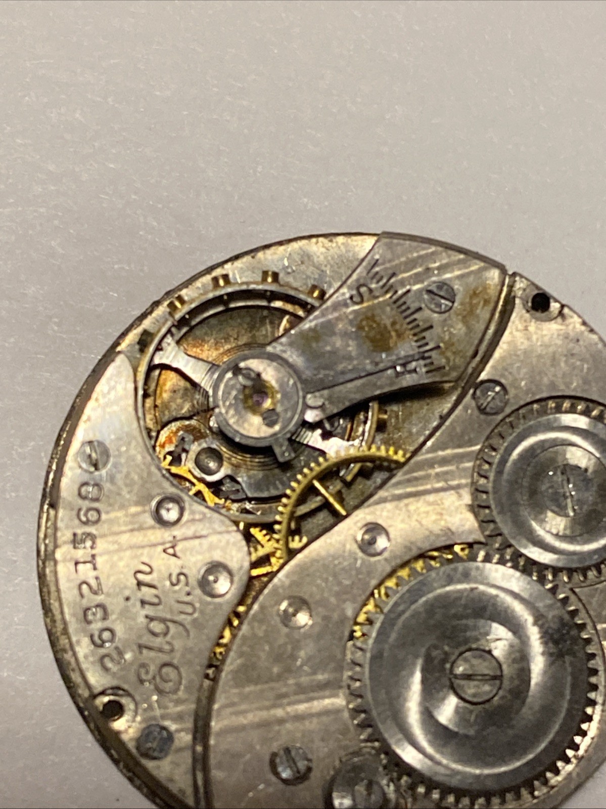 Elgin 431 Movement For Part/ Repair 7 Jewel 6/0 Size Mod 2 Good Staff 26321568