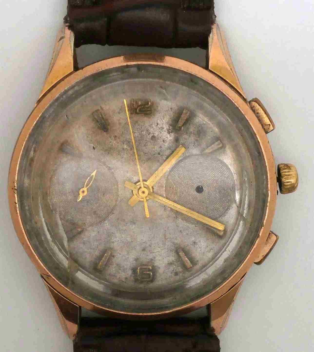 VTG CAMY Gold Plated Chronograph. Cal: L-149. For Repairs