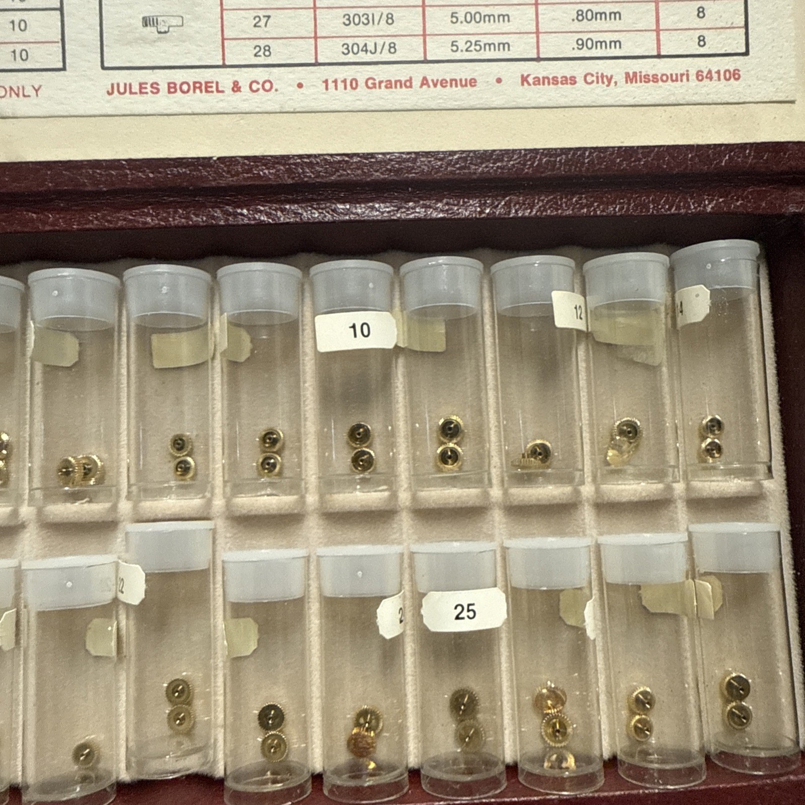 Borel Watch Crown Assortment Lot No 210 Box – Vintage High Grade Swiss Crowns