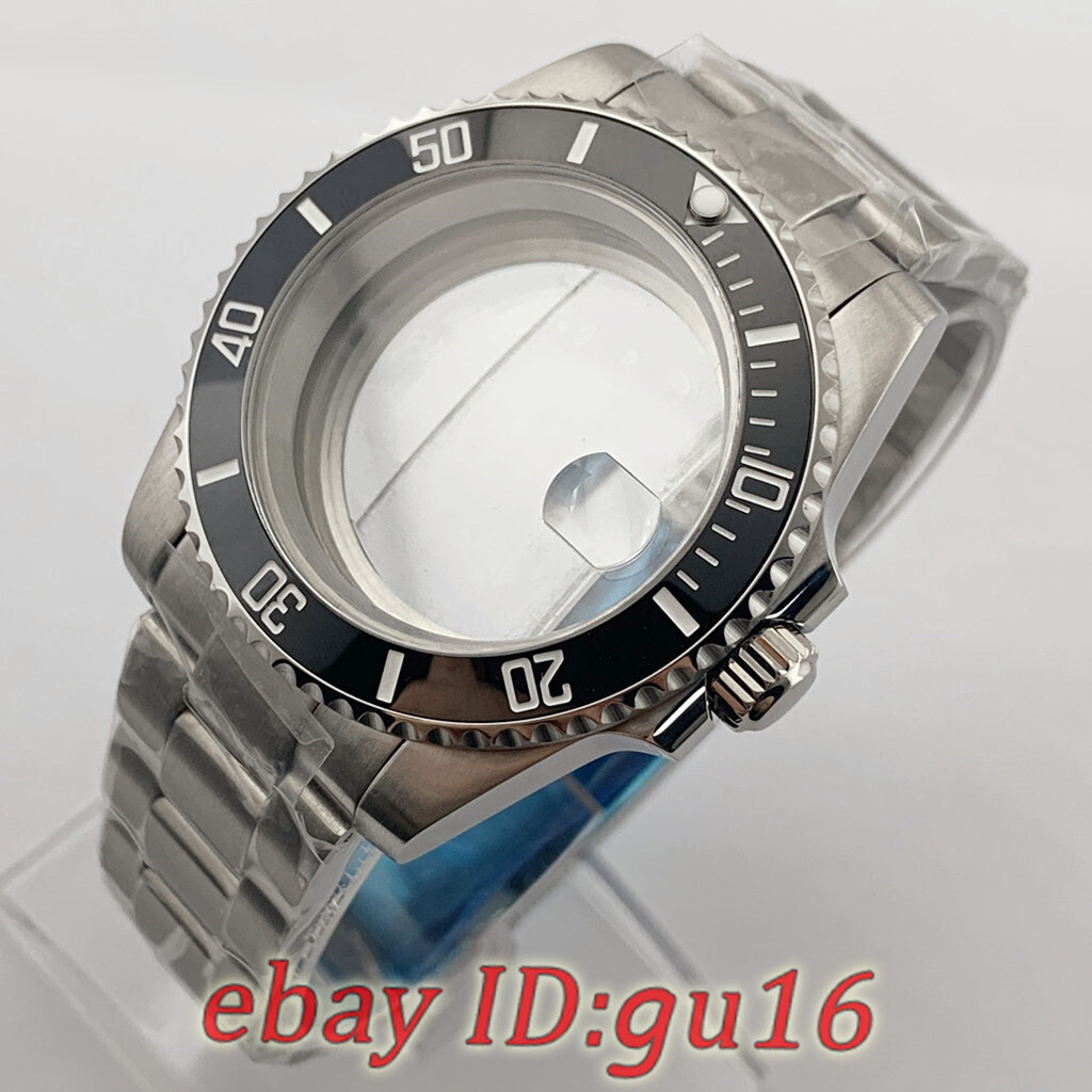40mm Black Ceramic bezel Watch Case Fit NH34 NH35 ETA 2824/2836 Miyota 8215 821A