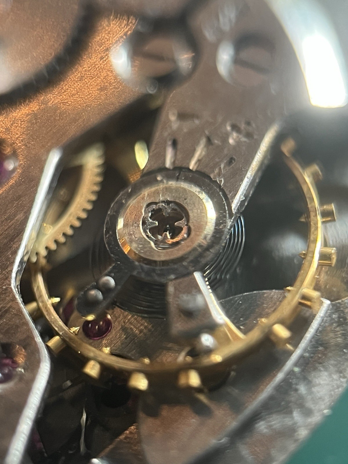 GOOD BALANCE Black Dial Bulova 11AC Watch Movement, Missing Parts