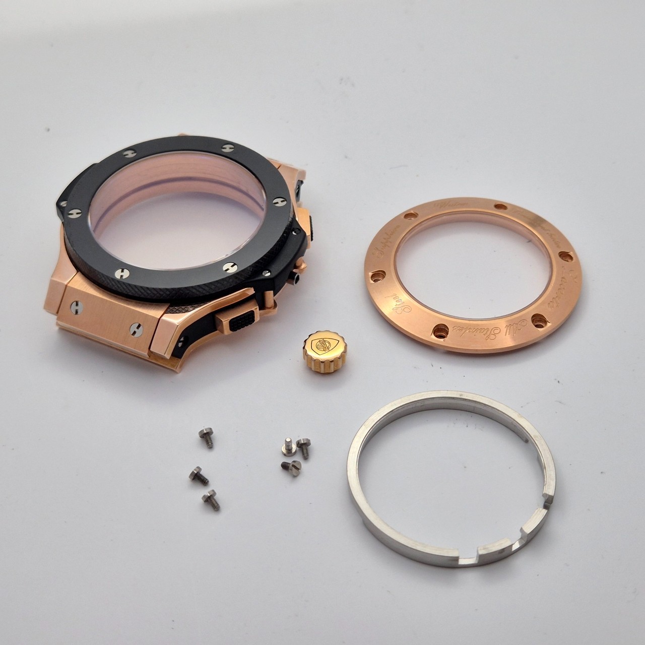 NEW! 7750 Chronograph watch case special 43mm rosegold pvd project