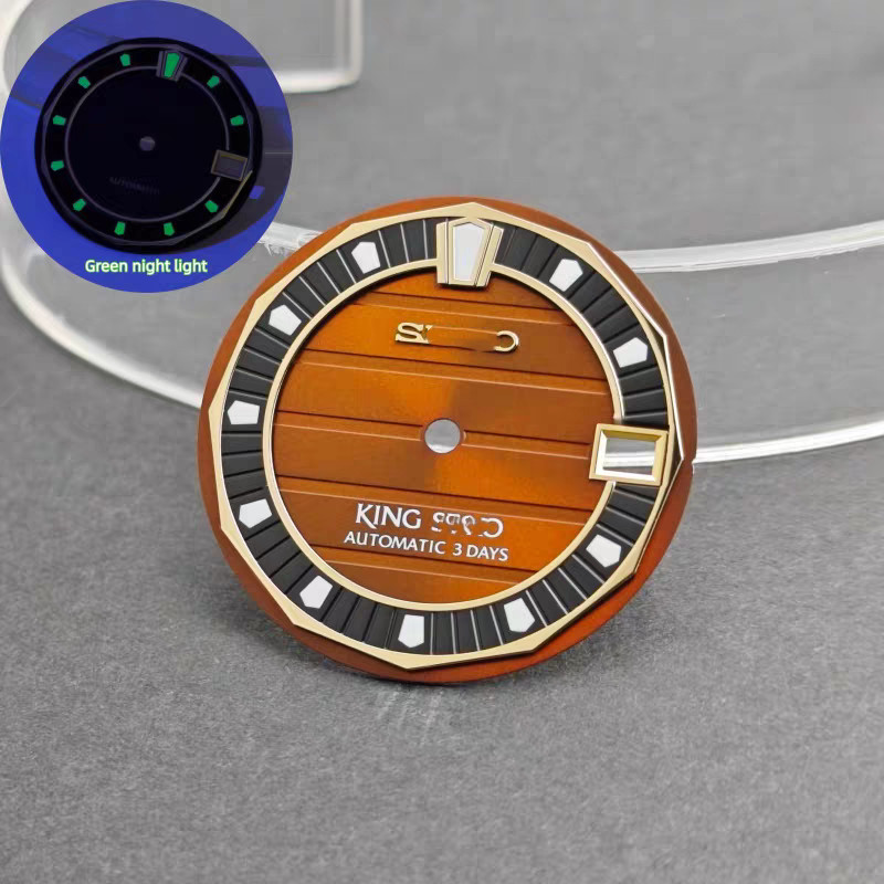 28.5mm Green Luminous Watch Dial for Nh35 Nh36 Movement Modification Accessories