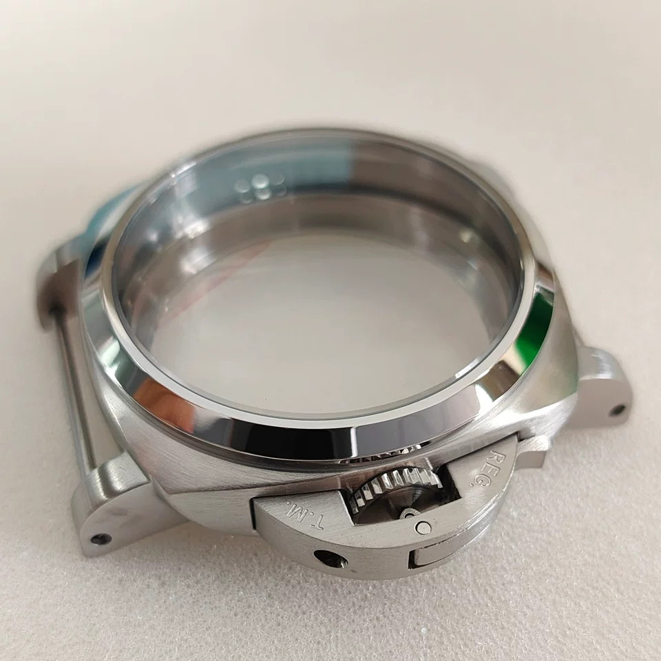 47mm Stainless Watch Case Mineral Glass For ETA6497 ETA6498 ST3600 Movement