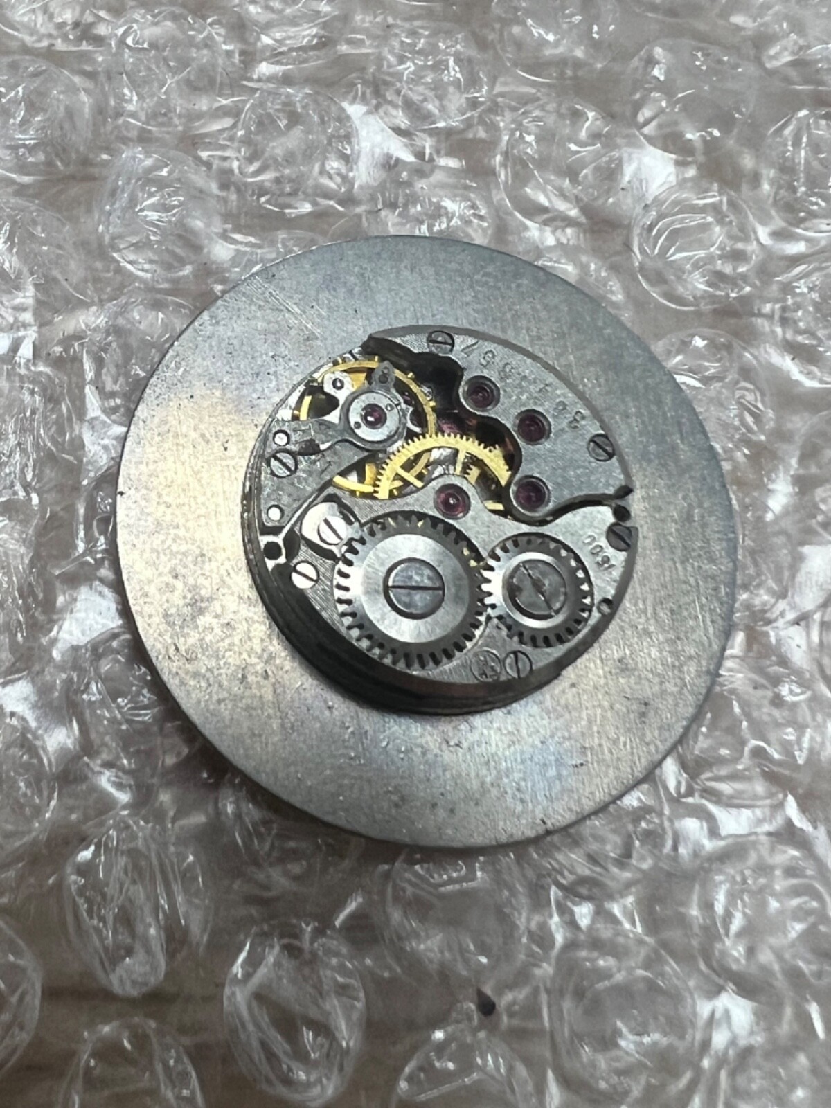 Rare Watch Movement Mechanism USSR Chaika , Olympic Bear , For Parts