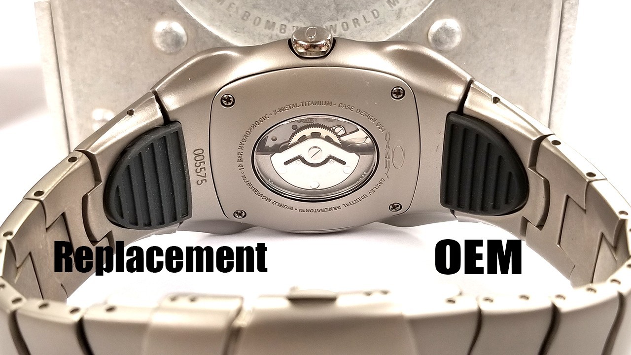 Pair of Oakley TimeBomb Replacement Wrist Pads for Time Bomb Watch
