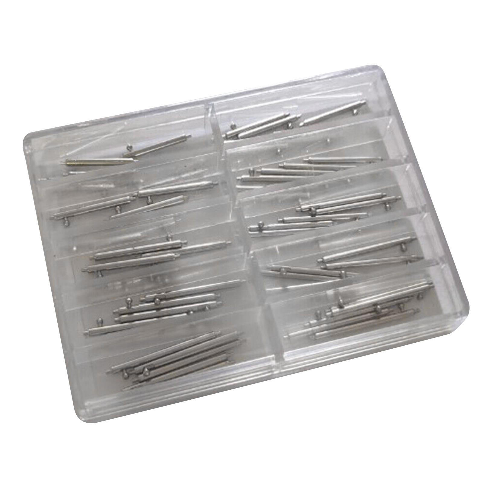50x 1.5/1.8mm Steel Quick Release Watch Spring Bars w/Cylindrical Push Button