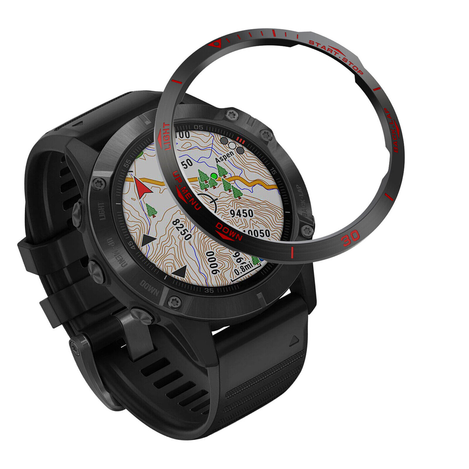 Stainless Steel Bezel Ring Adhesive Cover for Garmin Fenix 6/ Pro/Sapphire Watch