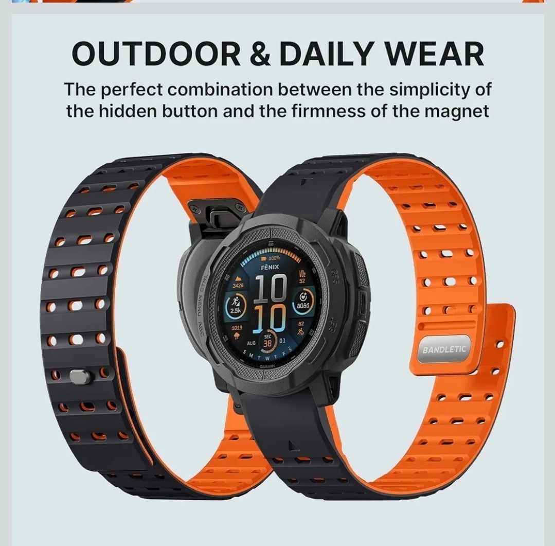 Magnetic Straps Compatible with Garmin Fenix 8 47mm/7/6/5-22mm Quickfit Strap