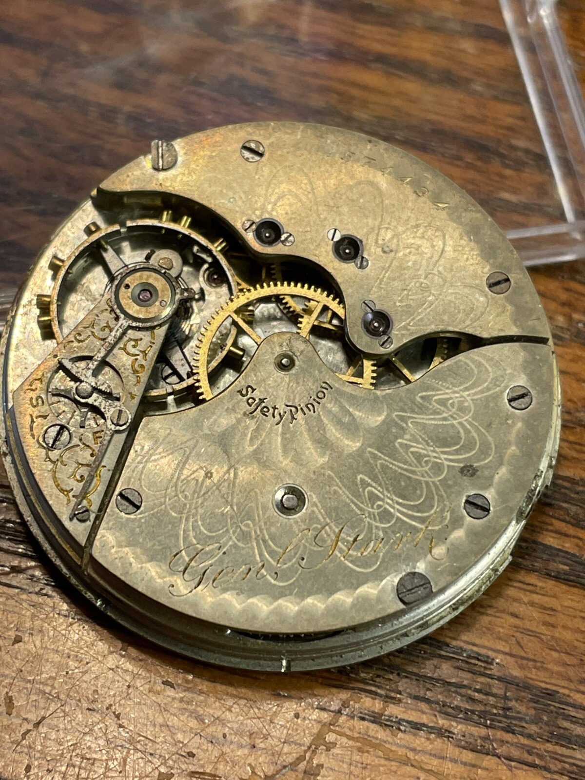Hampden Watch Co. Gen’l Stark 12S 15J Hunting model 3 Pocket Watch Movement