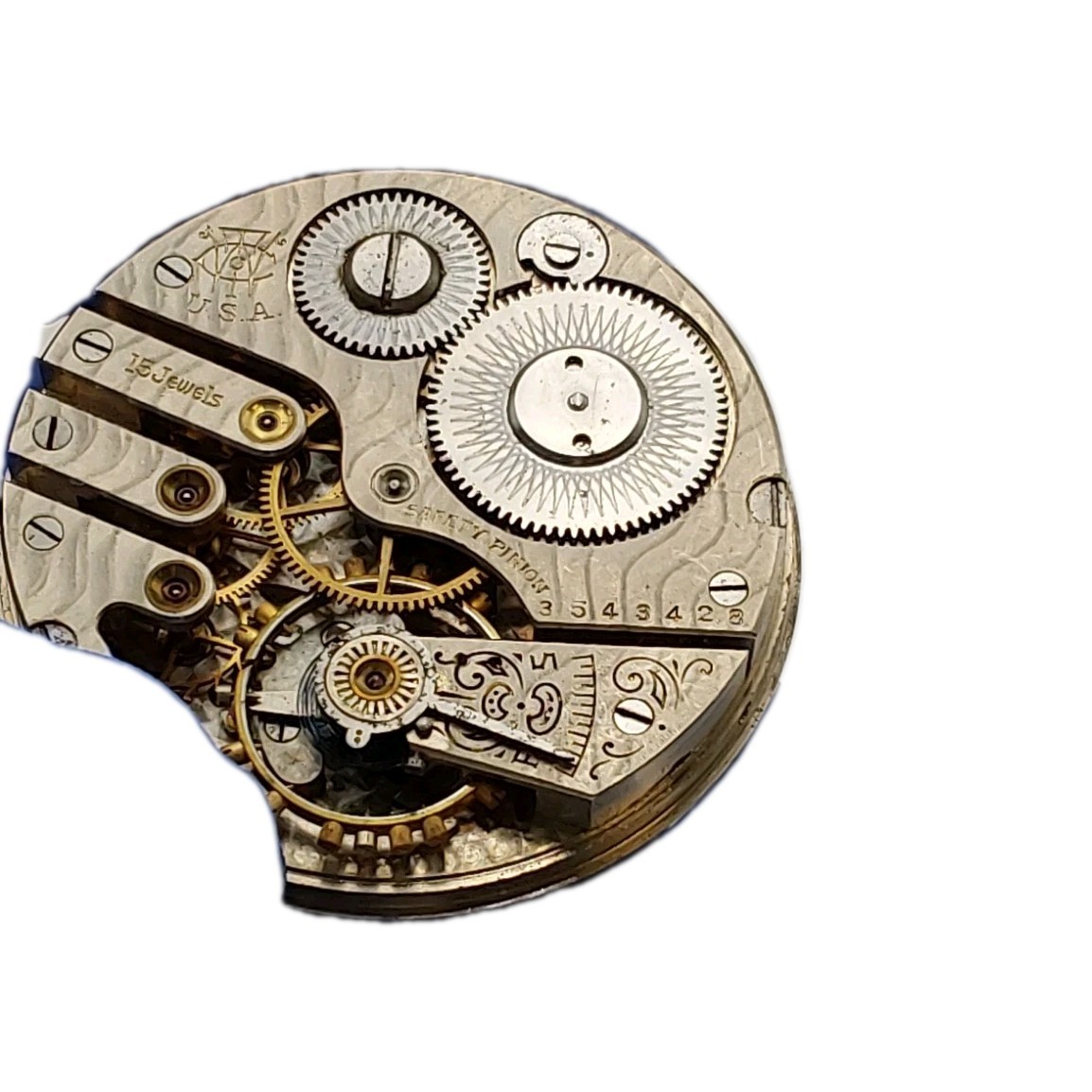 Trenton 140 16s Movement Sunk Enamel Dial Hands Pocket Watch Parts Video 422