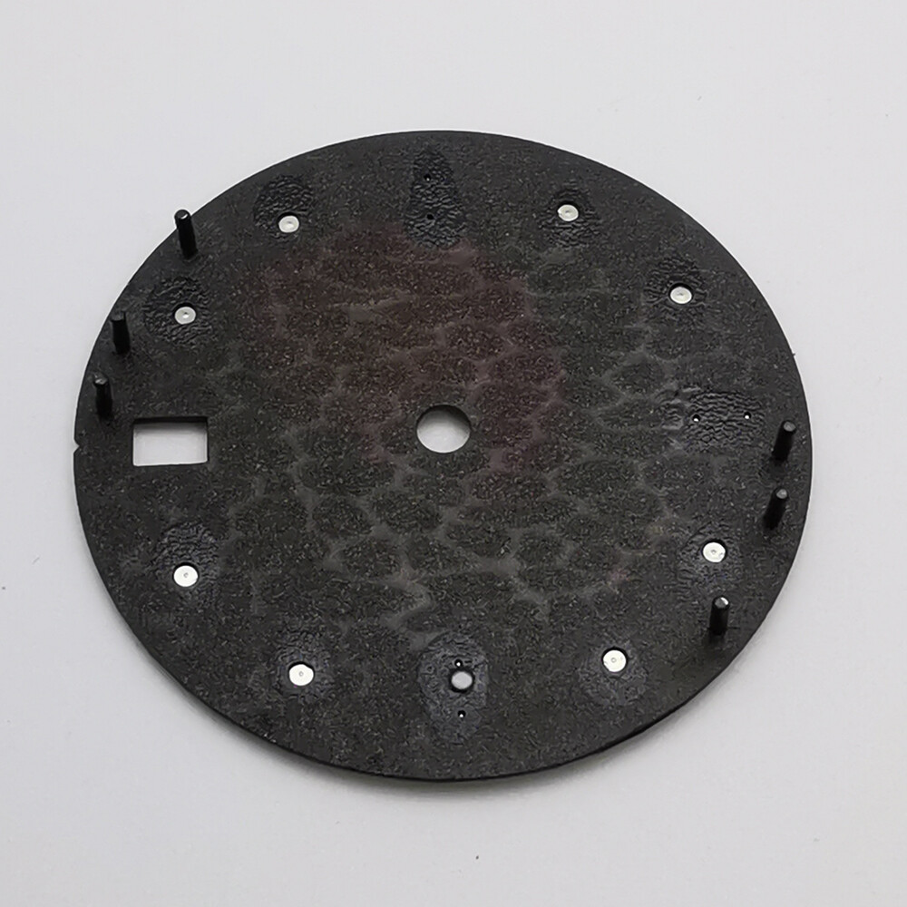 28.5mm black white blue sterile ripple luminous watch dial fit NH35 movement