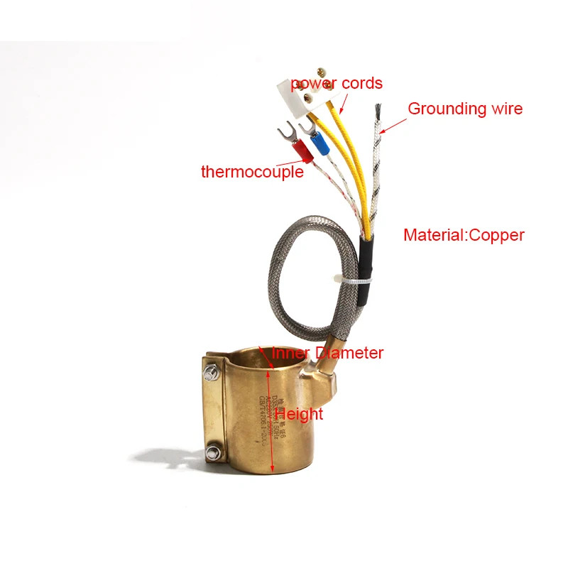 Electric Nozzle Heating Rings Brass Band Heater For Injection Molding Machine