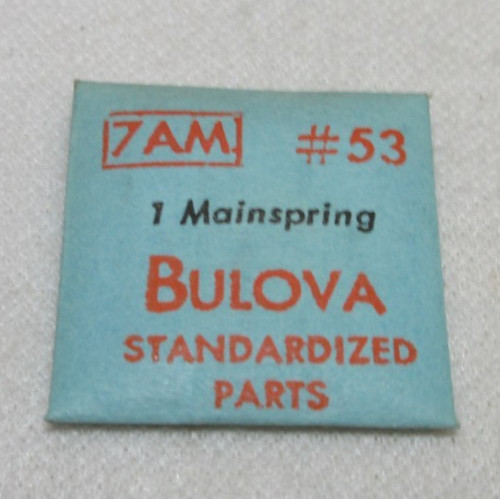 BULOVA WATCH MAINSPRING 7AM #53 WATCHMAKER REPLACEMENT PART #362