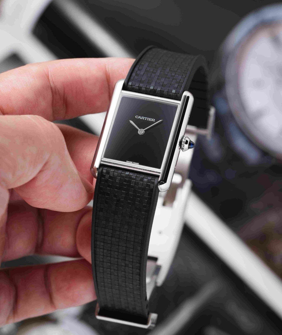 18mm to 24mm Black Or Navy Rubber Watch Strap (Bracelet And Clasp Only!)