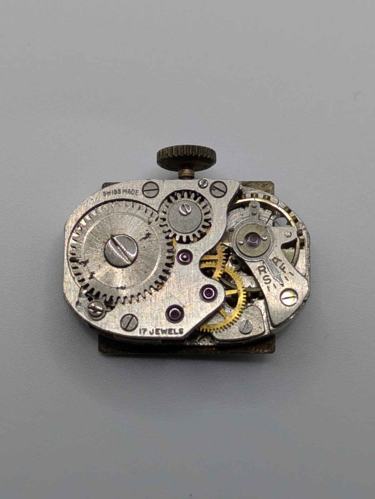 Binesa FHF 75 Manual Wind Watch Movement Swiss 17 Jewels Parts Repair 15.6mm