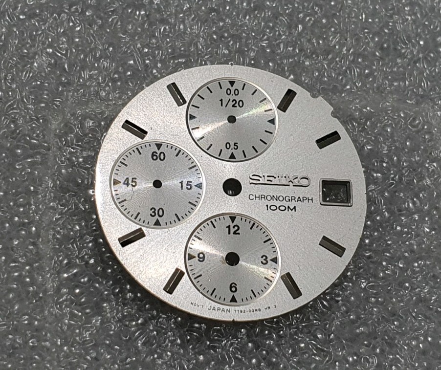 Seiko Chronograph 7T92-0GW8 Watch Dial Part Genuine Seiko Dial Part