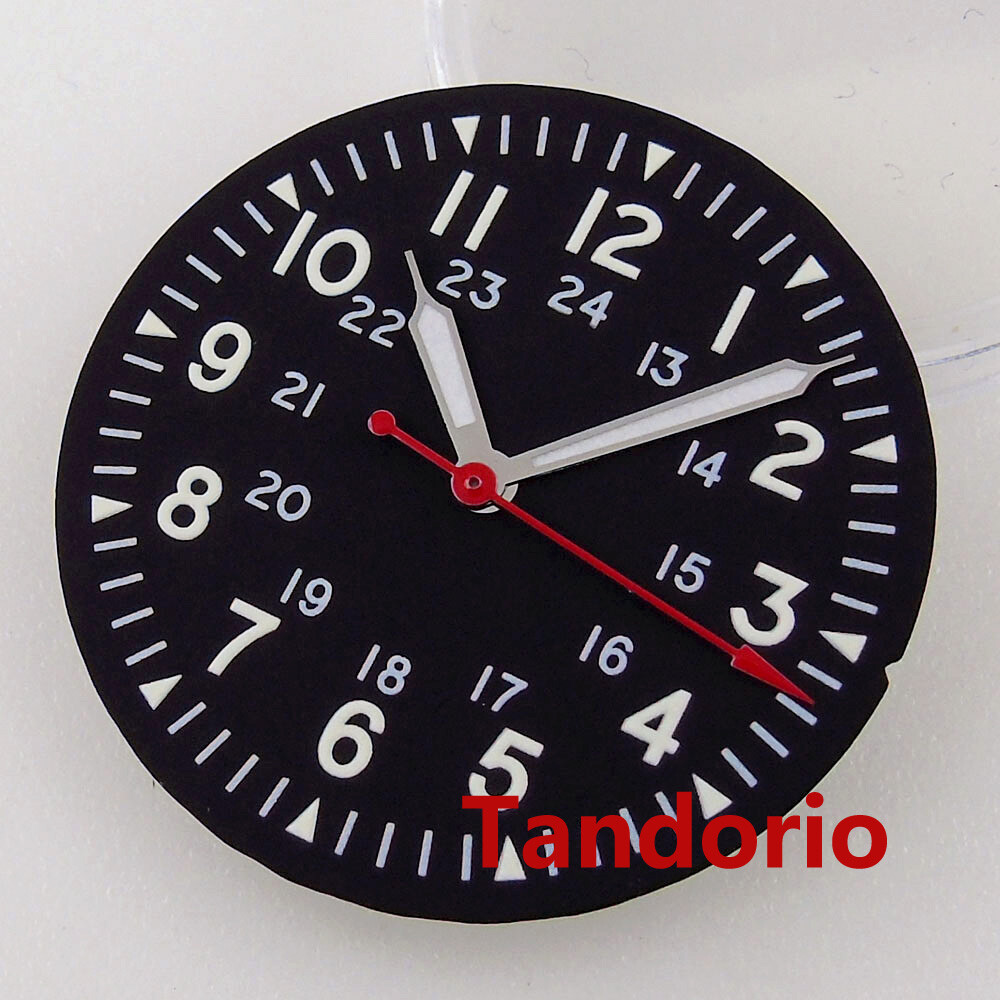 29mm Luminous Watch Dial Hand Fit NH35A NH36A ETA 2824 2836 Auto Movement Lume