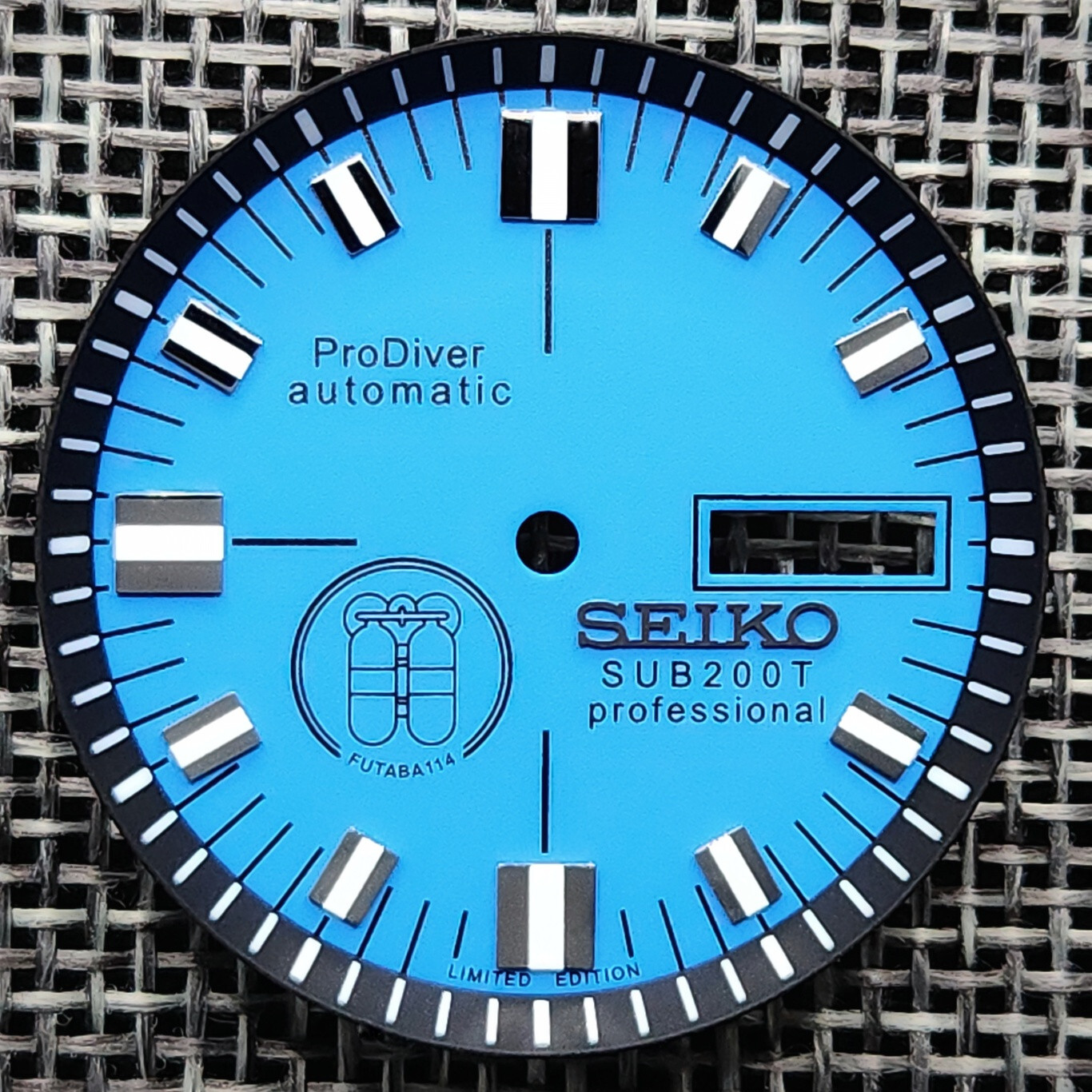 New PRO DIVER BLUE DIAL DIVERS FOR SEIKO NH36 4R36 7S26 SKX007 w/ Chapter Ring