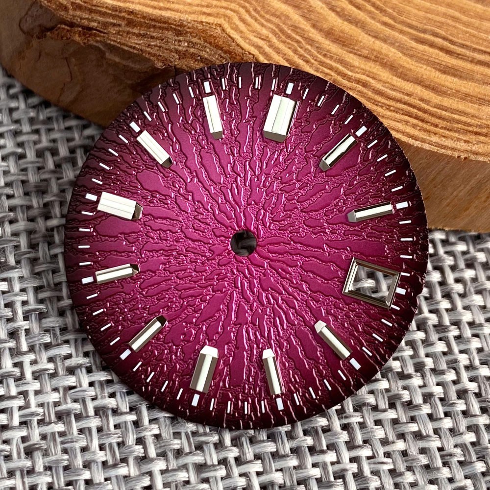 29mm NH35 Textured Watch Dial Luminous for NH36 NH38 NH70/71/72 4R35/36 MOD Dial