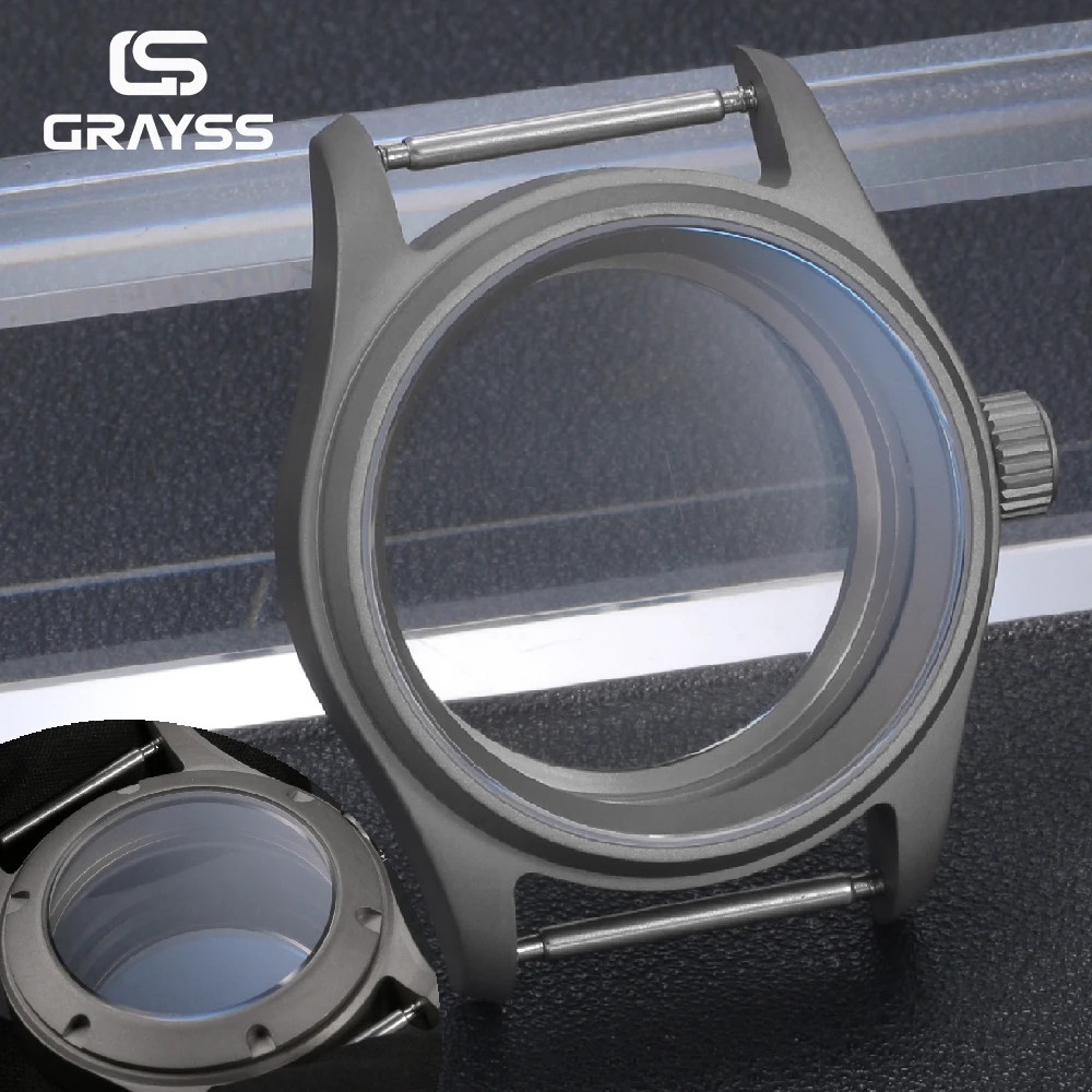 T2 Titanium/Steel Pilot Diving Watch Case for NH34 NH35 NH38 NH70 PT/ETA AR Sapp