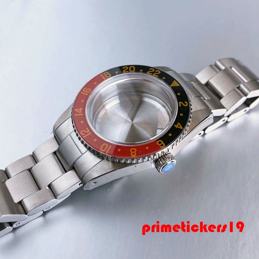 38mm Steel Watch Case+Bracelet Domed Sapphire 20ATM Fit NH34 NH35 ETA2824 PT5000
