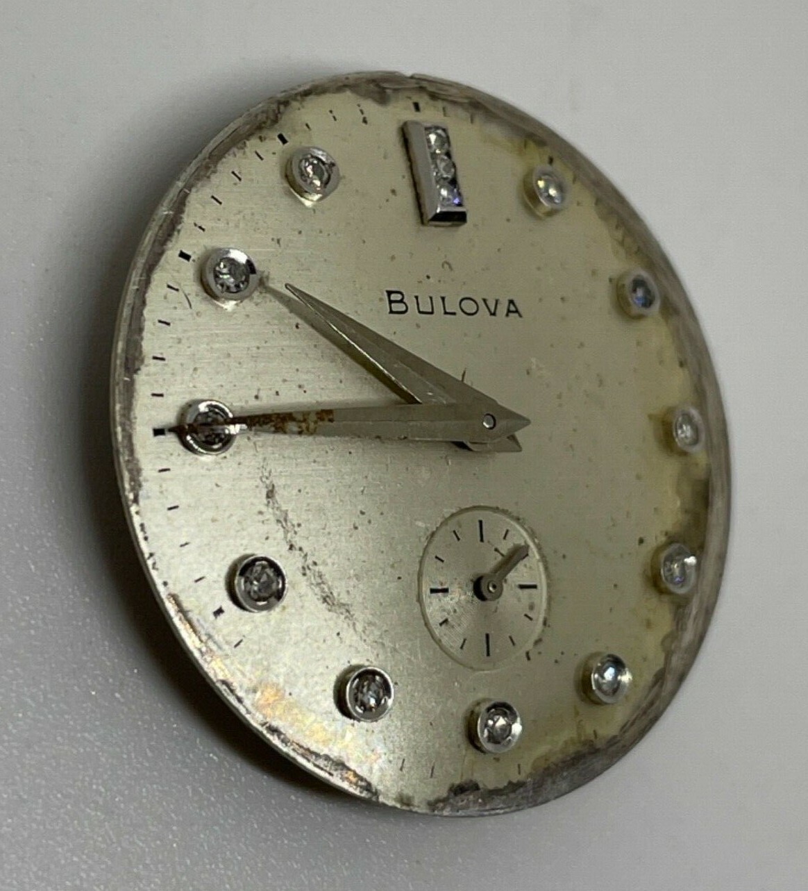 BULOVA 10 BM MOVEMENT 21 Jewels Diamond Dial