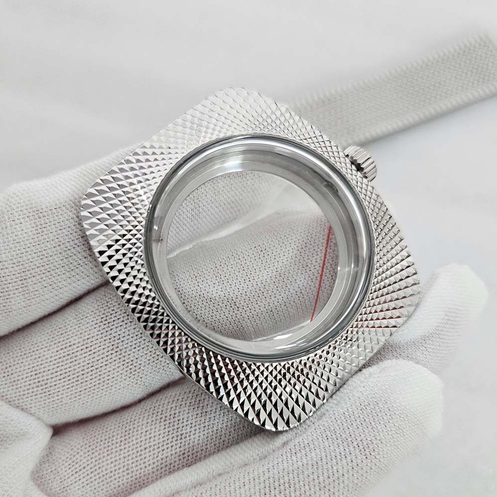 Watch Repair Parts 36.5mm Polished Case Metal Strap for NH35/NH36 Movement