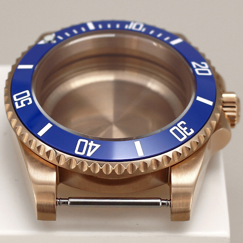 Rose Gold 40MM Watch Case 3C Luminous Ceramic Bezel Seiko Nh35 8215 2824Movement